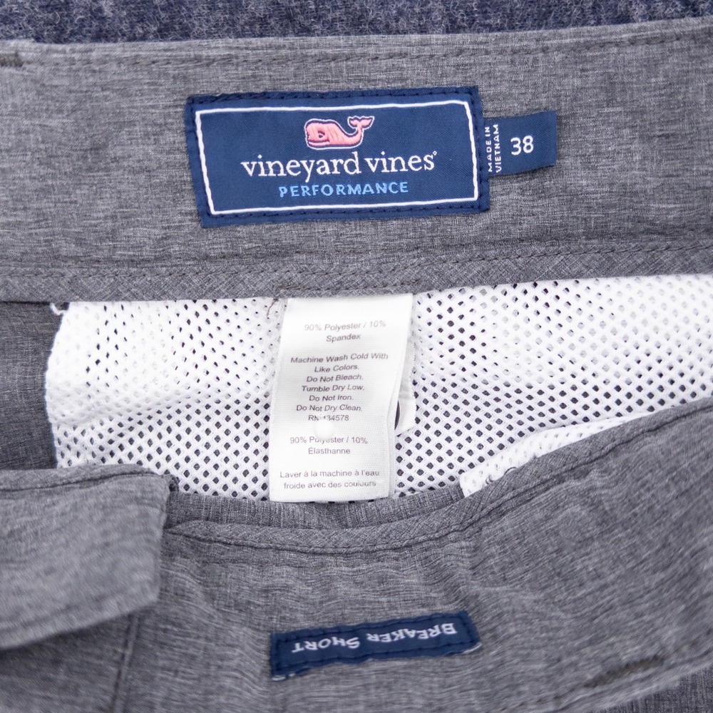 Vineyard Vines Performance Breaker Shorts Mens 38 Gray Stretch Excellent - Picture 3 of 8